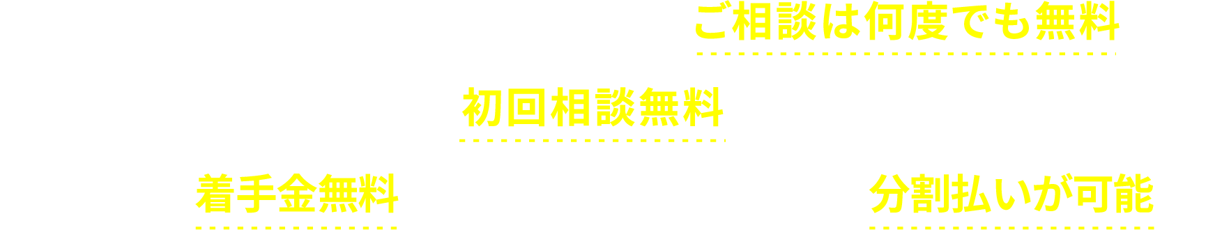 債務整理のご相談、過払金のご相談、いずれもご相談は何度でも無料です。
法人破産の相談は初回相談無料でお受けしています。